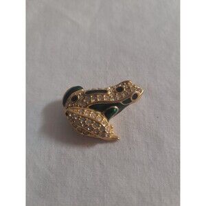 Vintage Swarovski frog brooch